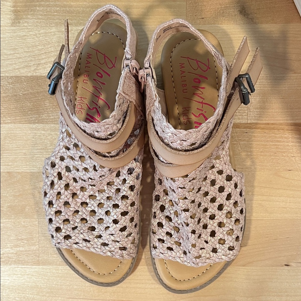 Blowfish Kids Pink Crochet Sandals